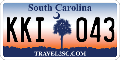 SC license plate KKI043