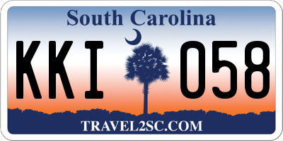 SC license plate KKI058