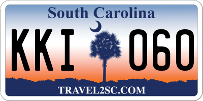 SC license plate KKI060