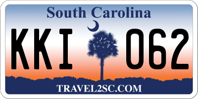 SC license plate KKI062