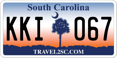 SC license plate KKI067