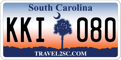 SC license plate KKI080
