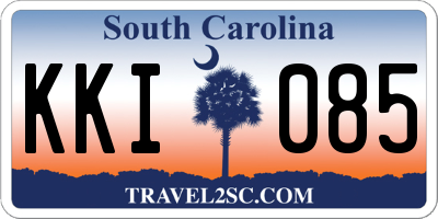 SC license plate KKI085