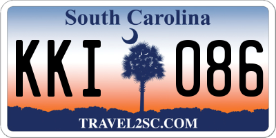 SC license plate KKI086