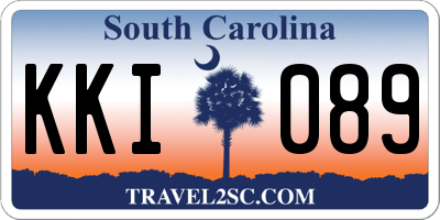 SC license plate KKI089