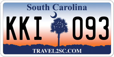 SC license plate KKI093