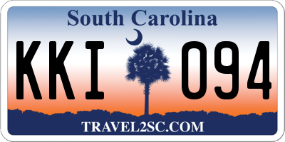 SC license plate KKI094