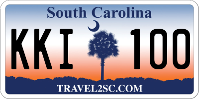 SC license plate KKI100