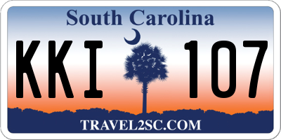 SC license plate KKI107