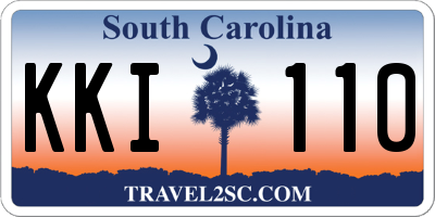 SC license plate KKI110