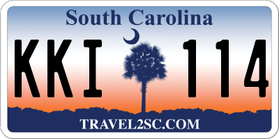 SC license plate KKI114
