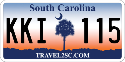 SC license plate KKI115