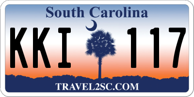SC license plate KKI117