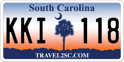 SC license plate KKI118