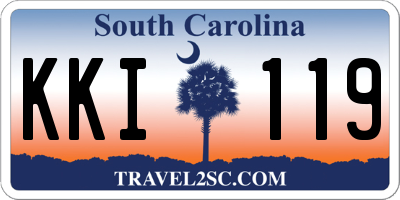 SC license plate KKI119