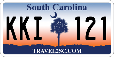 SC license plate KKI121