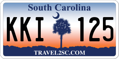 SC license plate KKI125