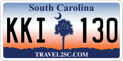 SC license plate KKI130