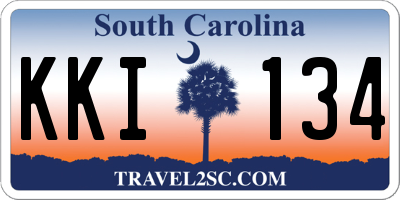 SC license plate KKI134