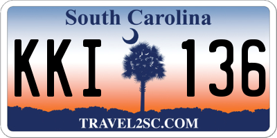 SC license plate KKI136