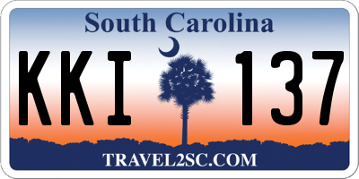 SC license plate KKI137