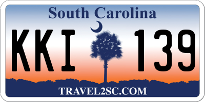 SC license plate KKI139