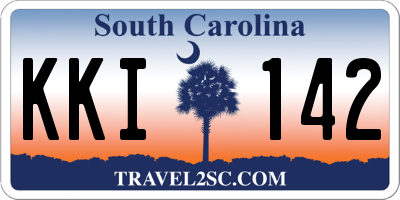 SC license plate KKI142