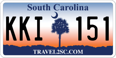 SC license plate KKI151