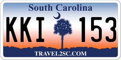 SC license plate KKI153