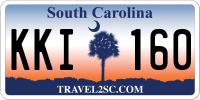 SC license plate KKI160