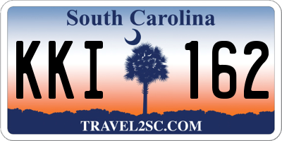 SC license plate KKI162