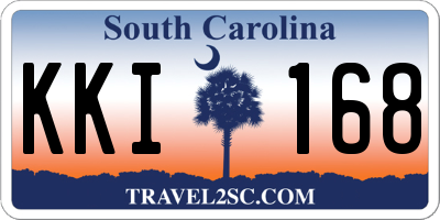 SC license plate KKI168