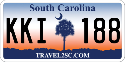 SC license plate KKI188