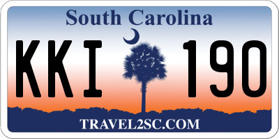 SC license plate KKI190