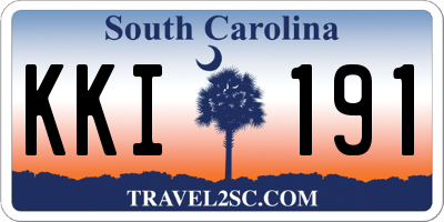 SC license plate KKI191