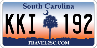 SC license plate KKI192