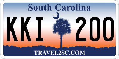 SC license plate KKI200