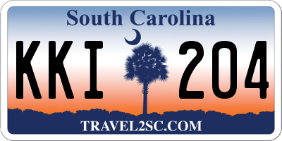 SC license plate KKI204
