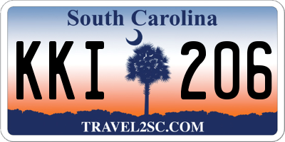 SC license plate KKI206