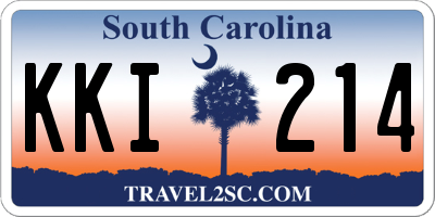 SC license plate KKI214