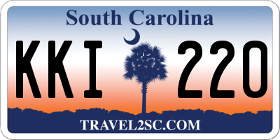 SC license plate KKI220