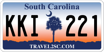 SC license plate KKI221