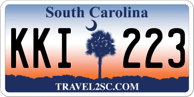 SC license plate KKI223