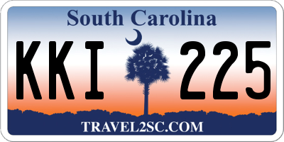 SC license plate KKI225