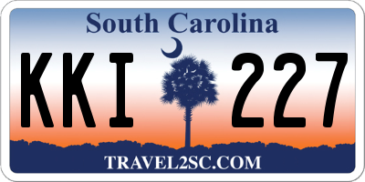 SC license plate KKI227