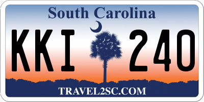 SC license plate KKI240