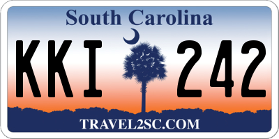 SC license plate KKI242