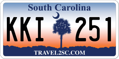 SC license plate KKI251