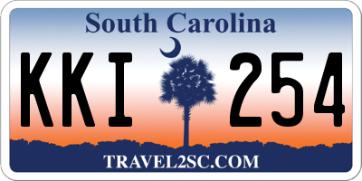 SC license plate KKI254