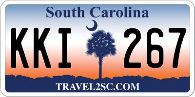 SC license plate KKI267